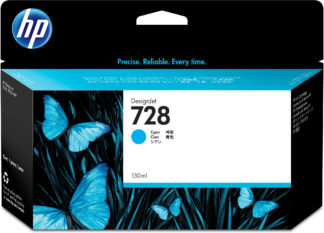HP 728 cartouche d'encre DesignJet cyan 130 ml (HPF9J67A)
