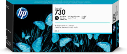 HP Cartouche d’encre 730 DesignJet noir photo, 300 ml (HPP2V73A)