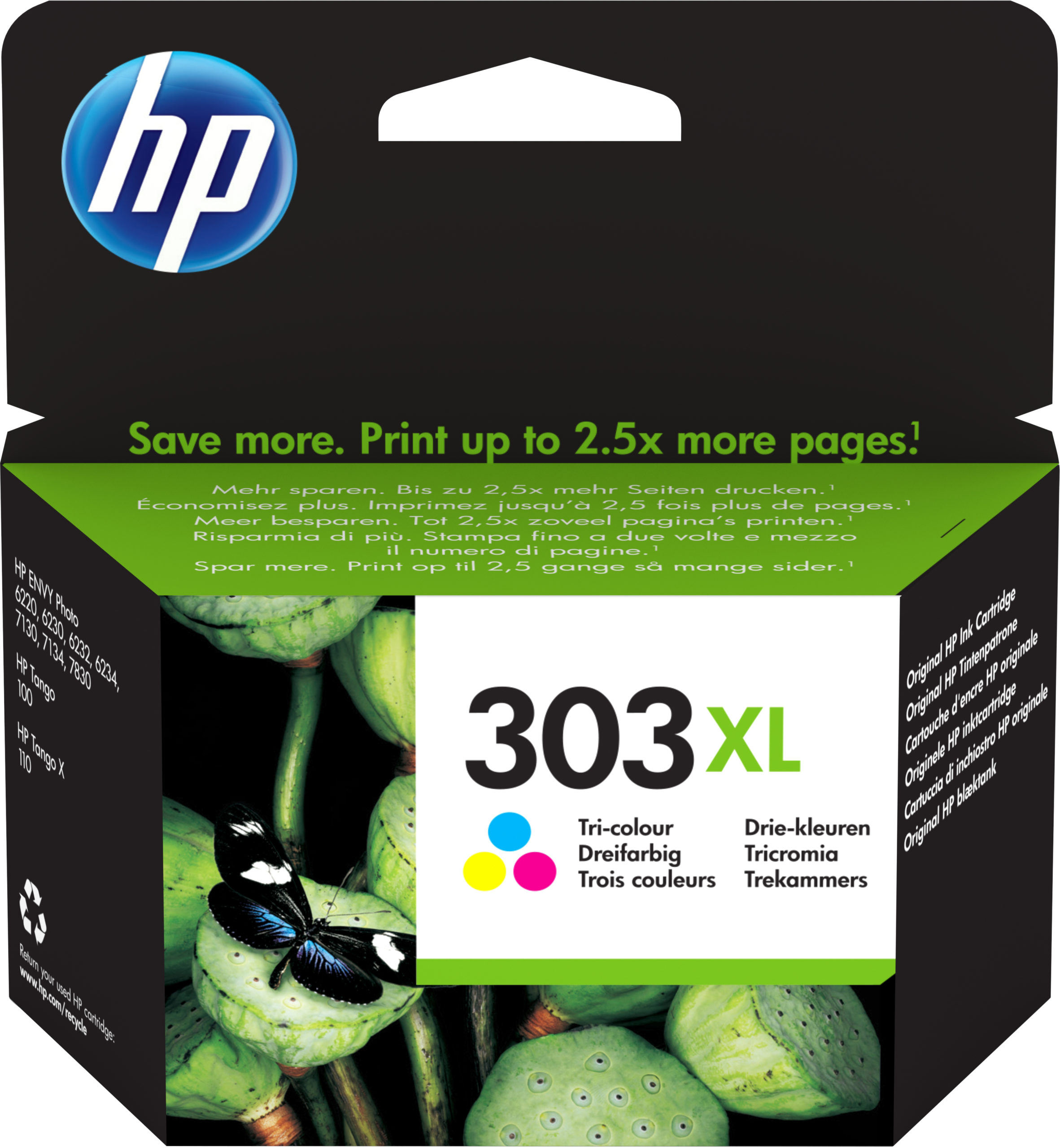 HP 62XL cartouche d'encre trois couleurs grande capacité