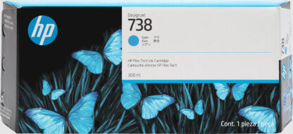 HP Cartouche d’encre DesignJet 738, cyan, 300 ml (HP676M6A)