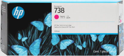 HP Cartouche d’encre DesignJet 738, magenta, 300 ml (HP676M7A)