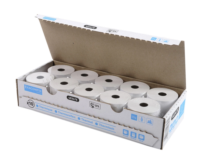EXA BOBINE PAPIER THERMIQUE 57X60X12 55G 42M (EXA477798)