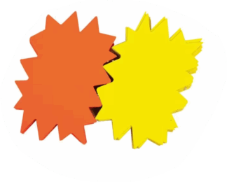 AGIPA AGI P/10 ETIQUETTES CARTON ECLATES JAUNE/ORANGE FLUO 16X24CM (470618)