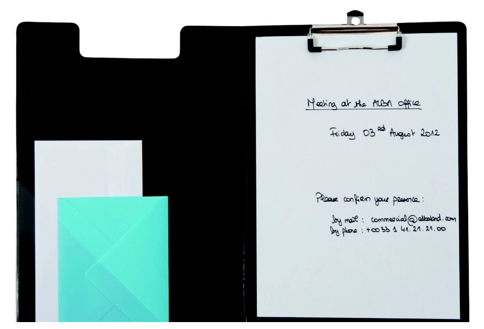 ALBA ALB PORTE BLOC RIGIDE A RABAT A4 NOIR CLAPIN (751114)