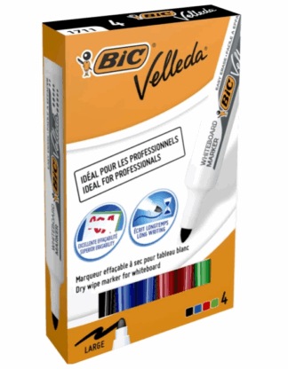 BIC BIC FEUTRES TABLEAU BLANC VELLEDA 4 COULEURS (165638)