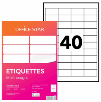 ETIQUETTE A4 48.5X25.4 44E PAQUET 100F (CREE48.5X25.4A4)