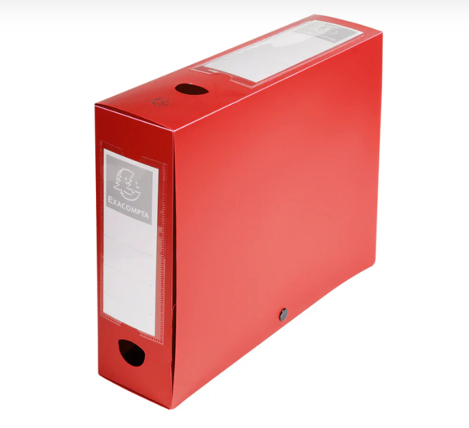 EXACOMPTA EXA BOITE DE CLASSEMENT 24X32 DOS 8 ROUGE PRESSION (EXA59835E)