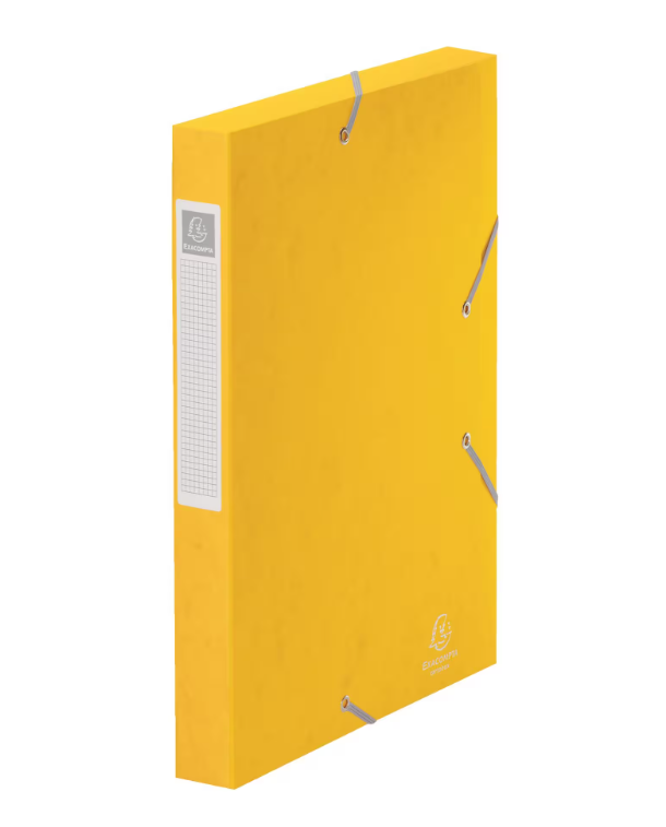 EXACOMPTA EXA BOITE DE CLASSEMENT 3RAB ELAST DOS 4 JAUNE EXATOBOX 14006H (735802)