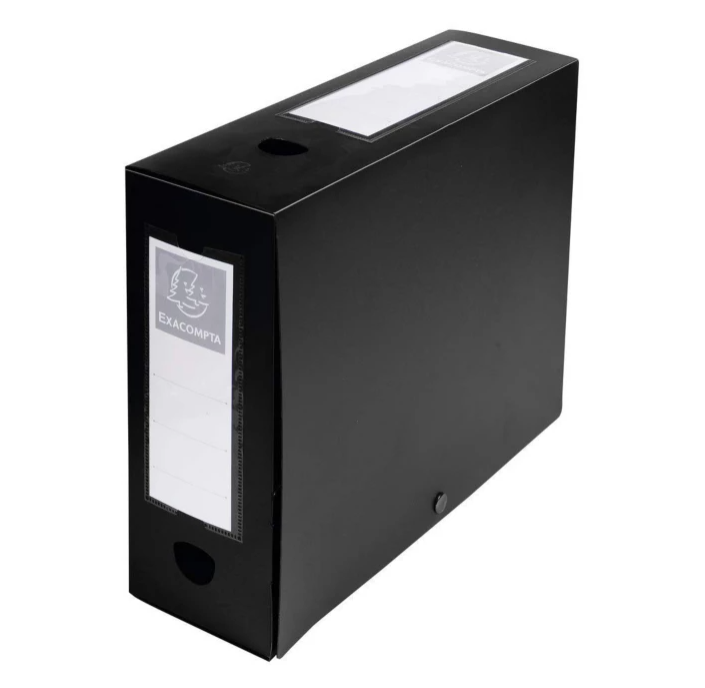 EXACOMPTA EXA BOITE DE CLASSEMENT POLYPRO DOS 6 NOIR PRESSION (EXA59631E)