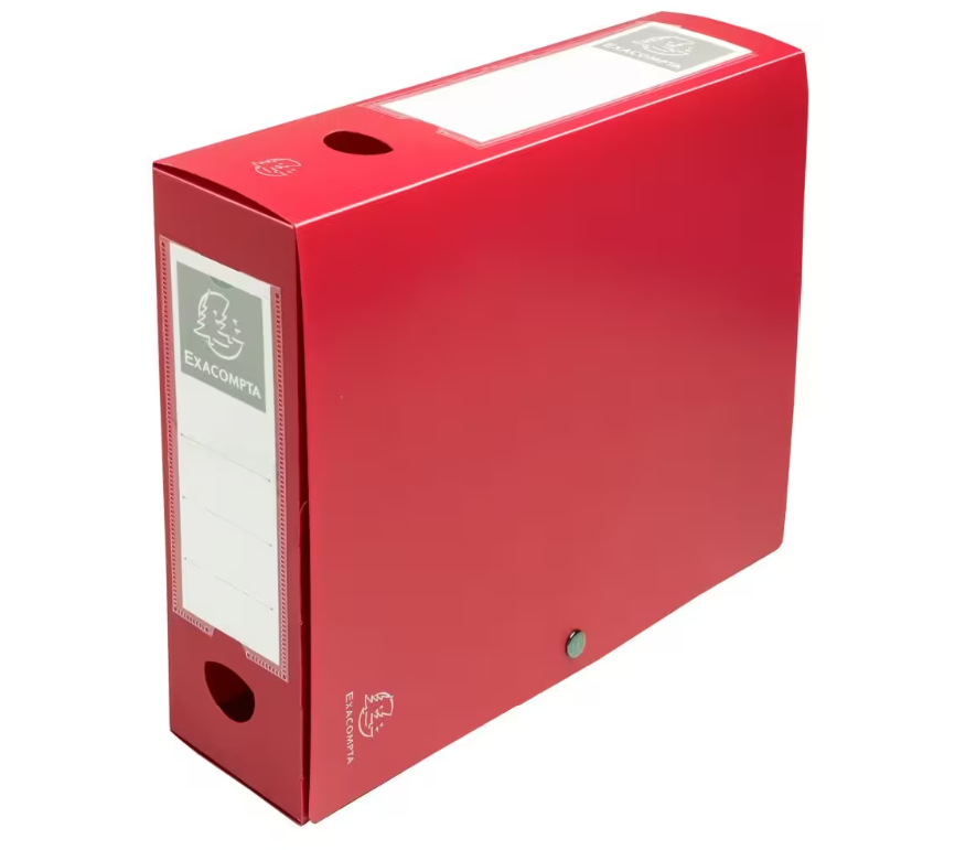 EXACOMPTA EXA BOITE DE CLASSEMENT POLYPRO DOS 10 ROUGE PRESSION (EXA59935E)
