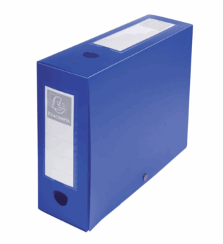 EXACOMPTA EXA BOITE DE CLASSEMENT POLYPRO DOS 6 BLEU PRESSION  (EXA59632E)