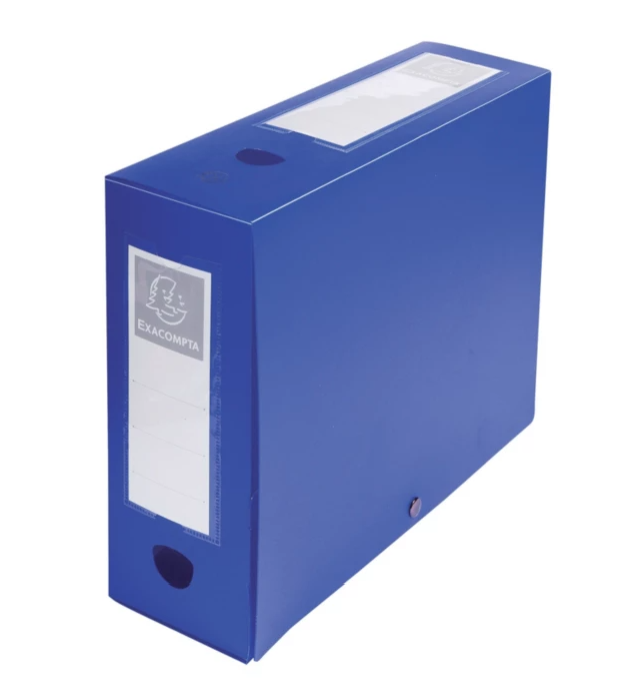 EXACOMPTA EXA BOITE DE CLASSEMENT POLYPRO DOS 6 BLEU PRESSION (EXA59632E)