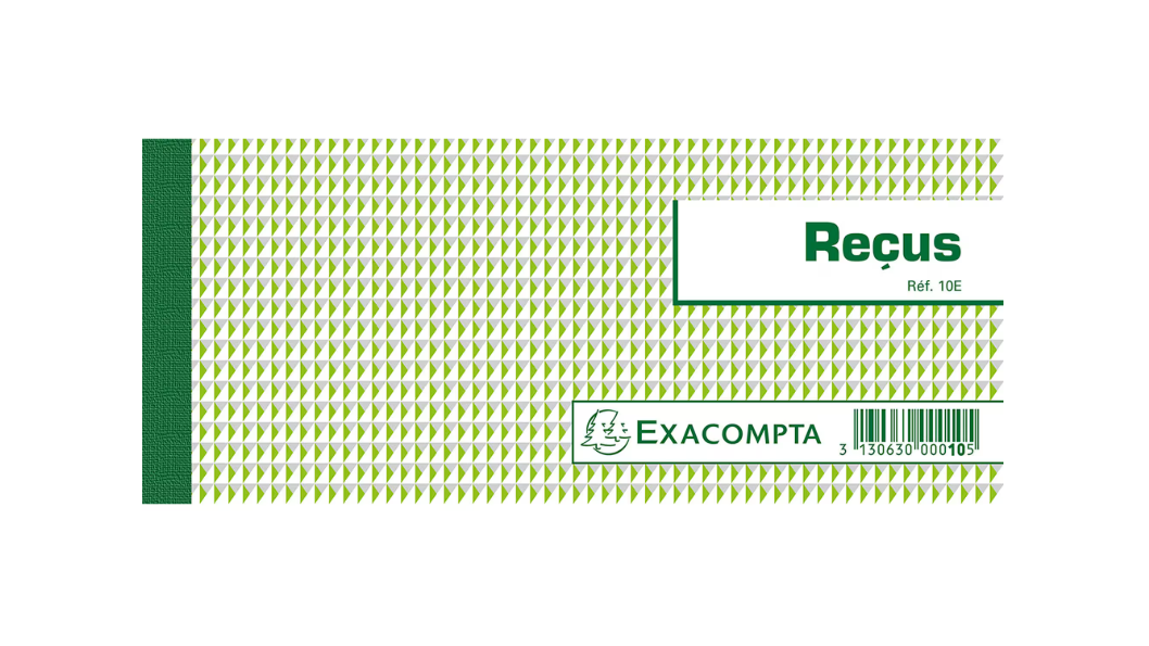 EXACOMPTA EXA CARNET A SOUCHE RECUS 9X21CM 50F (EXA10E)