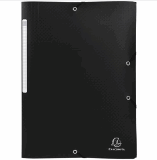 EXACOMPTA EXA CHEMISE 3RAB ELAST POLYPRO A4 OPAQUE NOIR (EXA55901E)