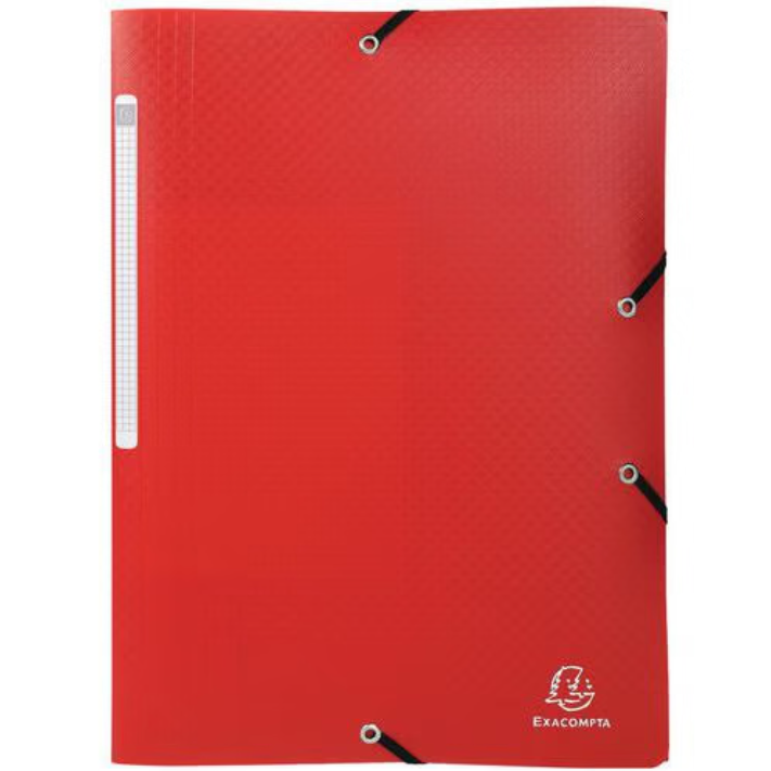 EXACOMPTA EXA CHEMISE 3RAB ELAST POLYPRO A4 OPAQUE ROUGE (EXA55905E)