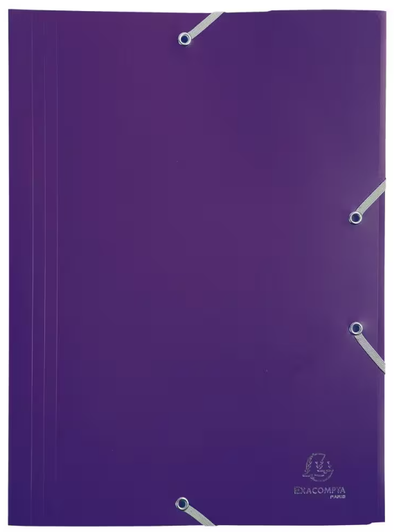 EXACOMPTA EXA CHEMISE 3RAB ELAST POLYPRO A4 OPAQUE VIOLET (EXA55918E)