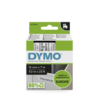 DYMO DYM RUBAN D1 POLY BLC/TRS 12MMX7M (137572)